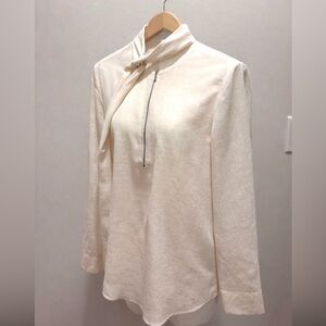 designer cefinn Cream Blouse with Tie Neck